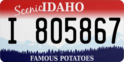 ID license plate I805867