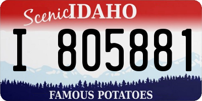 ID license plate I805881