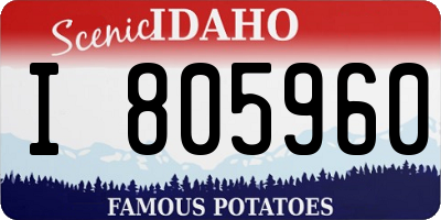 ID license plate I805960