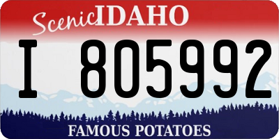 ID license plate I805992