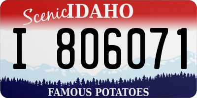 ID license plate I806071
