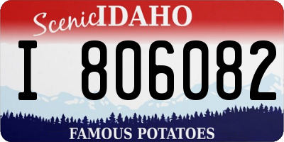 ID license plate I806082