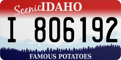 ID license plate I806192