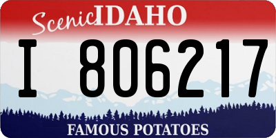 ID license plate I806217