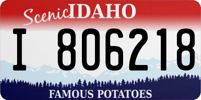 ID license plate I806218