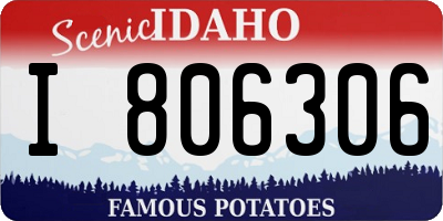 ID license plate I806306