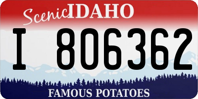 ID license plate I806362