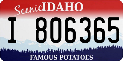 ID license plate I806365