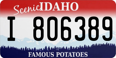 ID license plate I806389