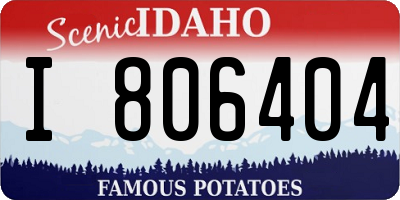 ID license plate I806404