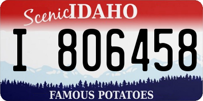ID license plate I806458