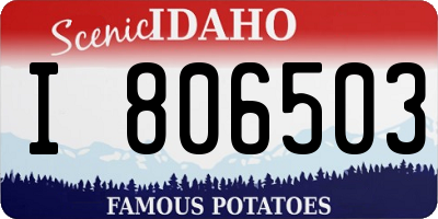 ID license plate I806503