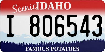 ID license plate I806543