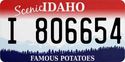 ID license plate I806654