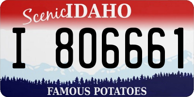 ID license plate I806661