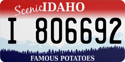 ID license plate I806692