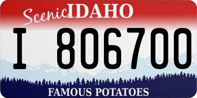 ID license plate I806700