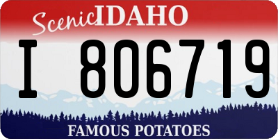 ID license plate I806719