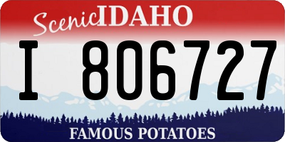 ID license plate I806727