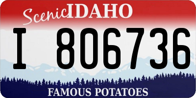 ID license plate I806736