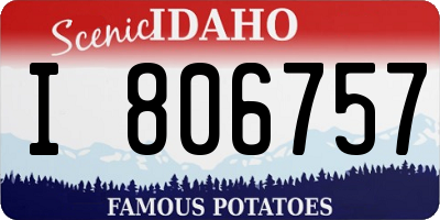 ID license plate I806757