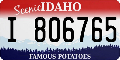 ID license plate I806765