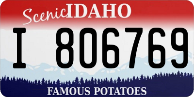 ID license plate I806769