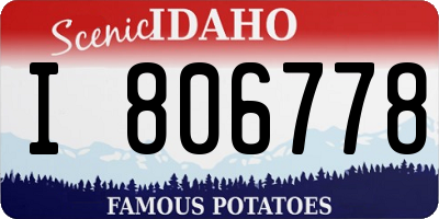 ID license plate I806778