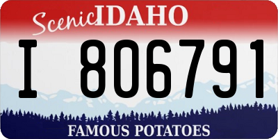 ID license plate I806791