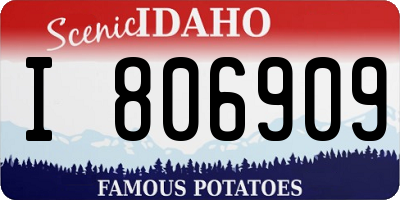 ID license plate I806909