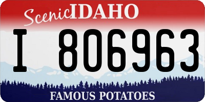ID license plate I806963