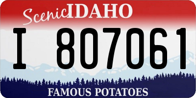 ID license plate I807061
