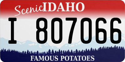 ID license plate I807066