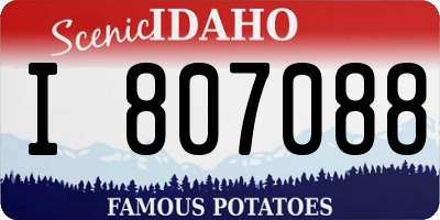 ID license plate I807088