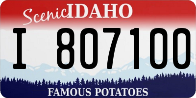 ID license plate I807100