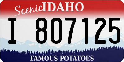 ID license plate I807125