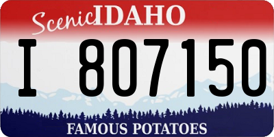 ID license plate I807150