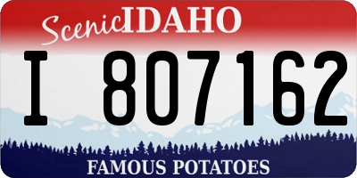 ID license plate I807162