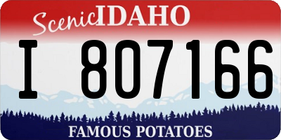 ID license plate I807166