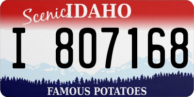 ID license plate I807168