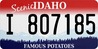 ID license plate I807185