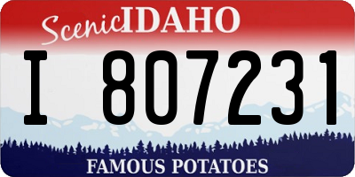 ID license plate I807231