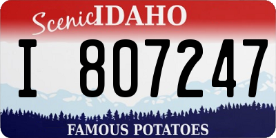 ID license plate I807247