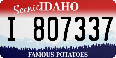 ID license plate I807337