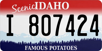 ID license plate I807424
