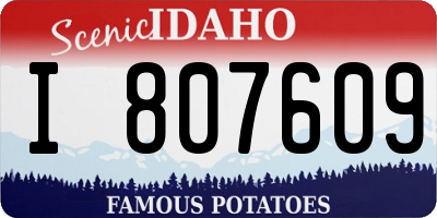 ID license plate I807609