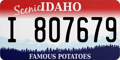 ID license plate I807679