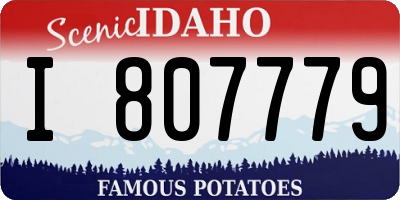 ID license plate I807779