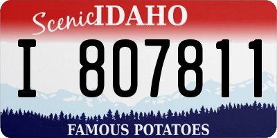 ID license plate I807811