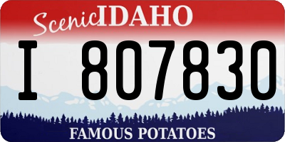 ID license plate I807830
